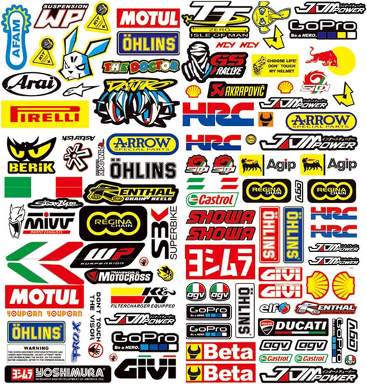 Motorcycle Stickers 90pc set